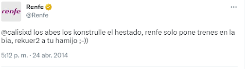 Tweet Renfe