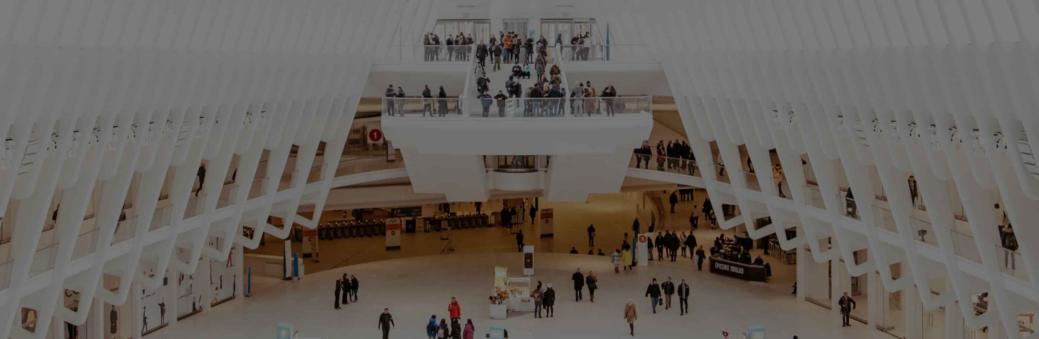 Vista interior de la estación de Calatrava en Nueva York