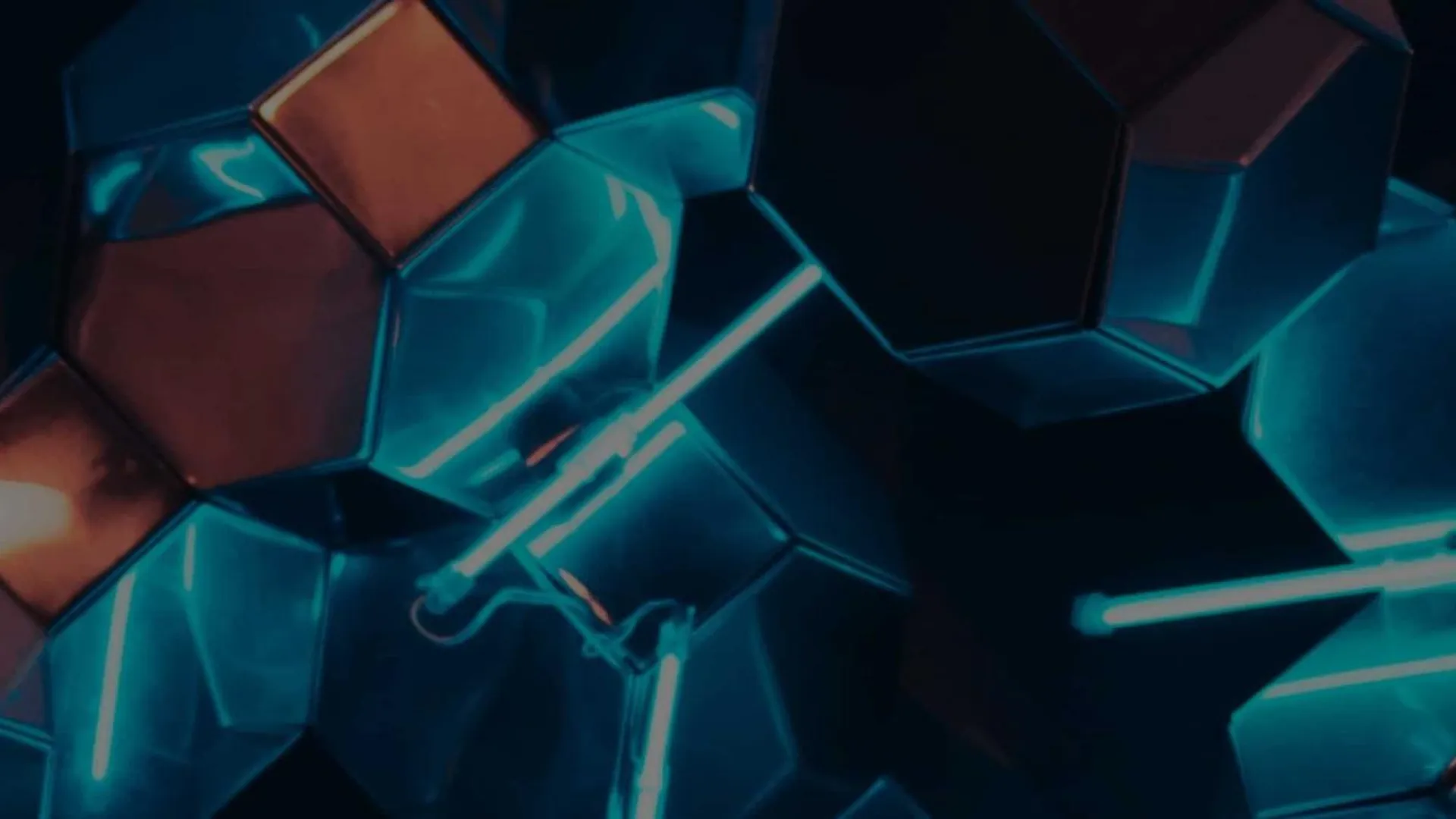 imagen digital de una estructura poliédrica