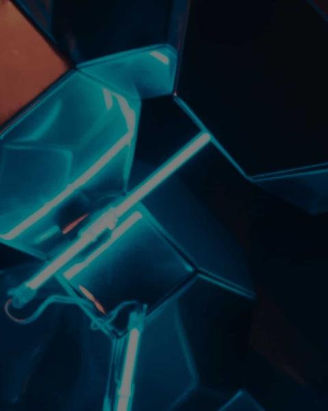 imagen digital de una estructura poliédrica